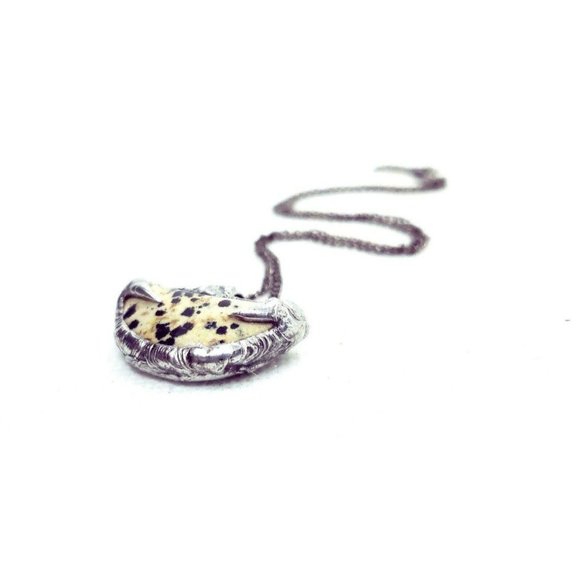 Gothic Dalmatian Jasper Crystal Necklace - Picture 6 of 12